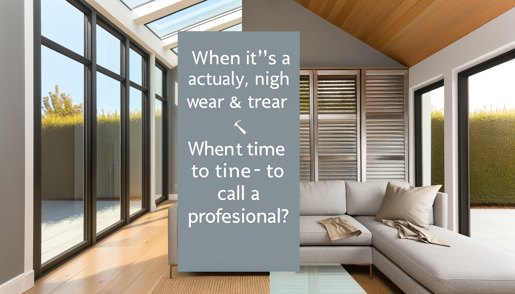 When it’s real wear and it’s worth calling a professional